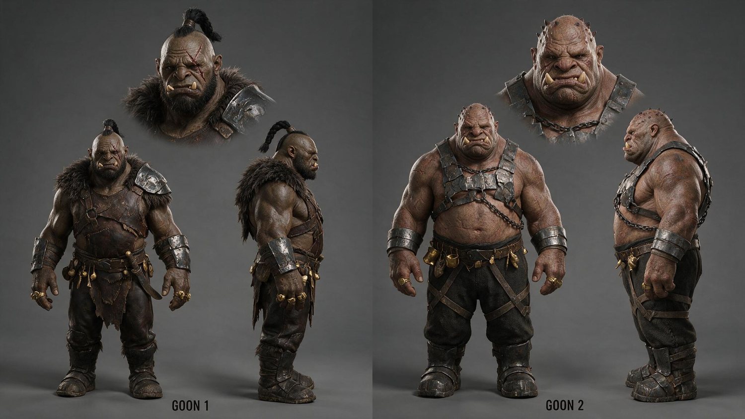 The Goons character designs